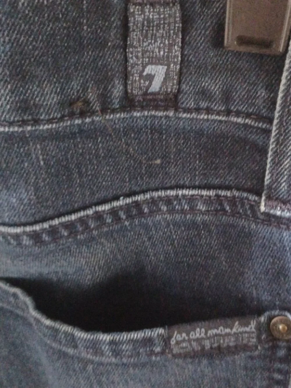 7 For all Mankind Slimmy Stretch Dark Denim Zip Fly 5 Pocket Jeans 31 - Picture 6 of 9